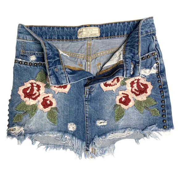 FREE PEOPLE Wild Rose Embroidered Mini Skirt - Picture 2 of 10